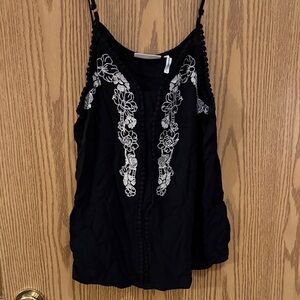 Chic Black Floral Women's Camisole